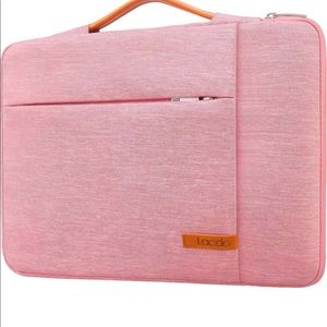 Lacdo laptop sleeve with handle and pockets, water resistant